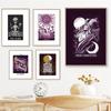 Плакат и печать карты Таро «Инопланетное солнце» Vinatge Moon Cat Canvas Painting Abstract Pictures Kids Room Home Decor