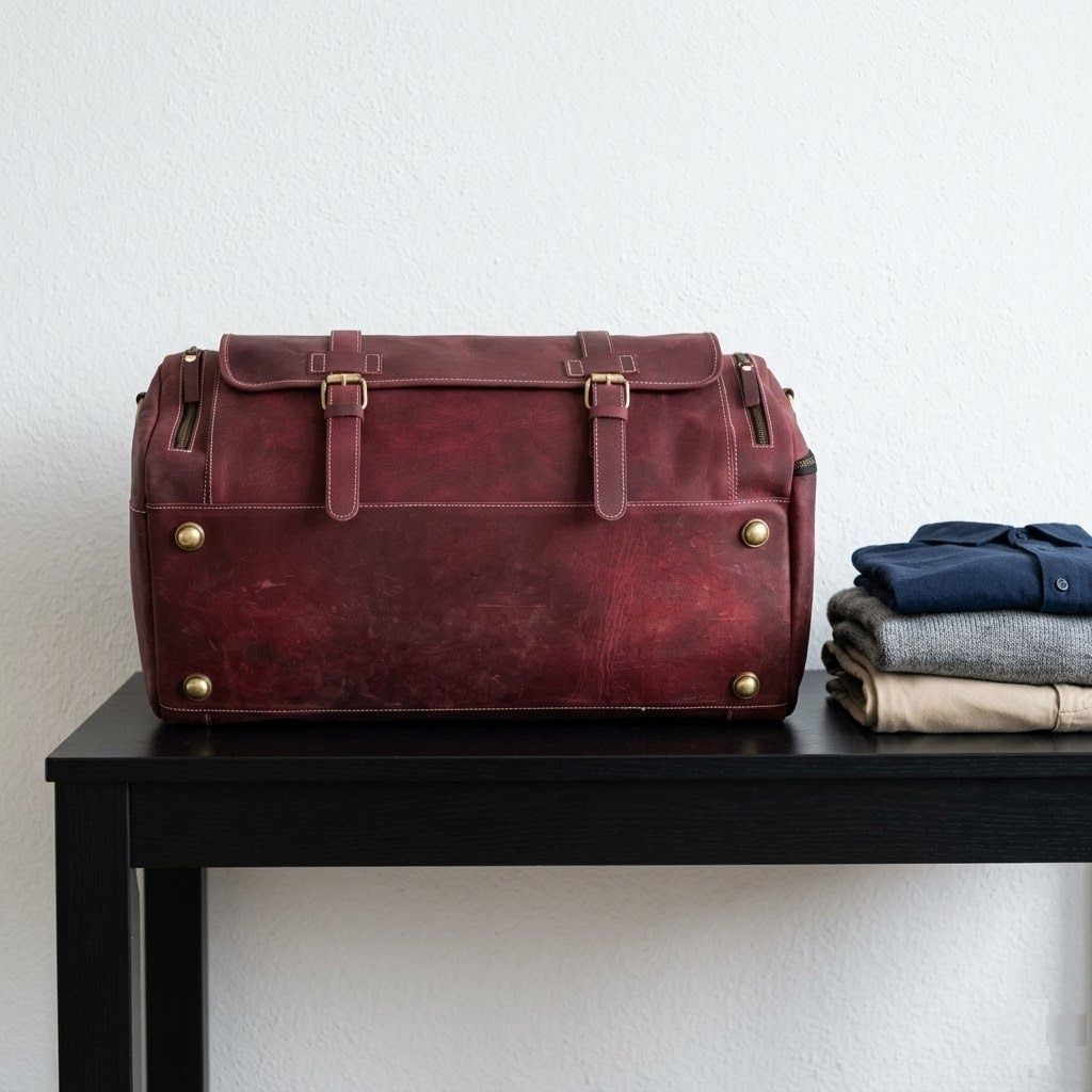 Дорожная спортивная сумка из натуральной кожи Багаж на выходные из кожи буйвола Спортивная сумка