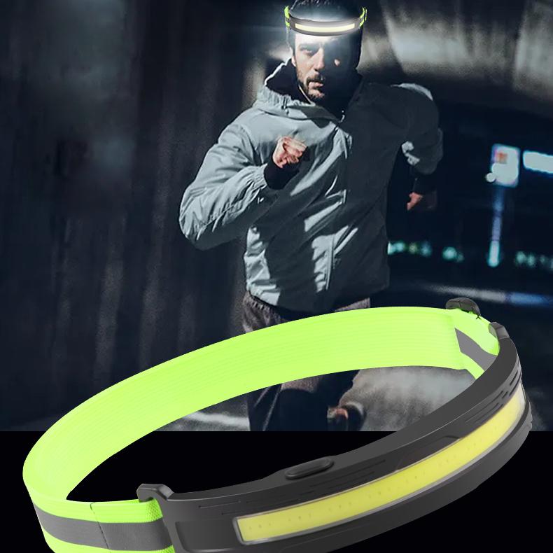 Built-in Battery COB LED Headlamp Camping Fishing Powerful USB Rechargeable Headlight Waterproof Head Torch Head Lamp Lantern