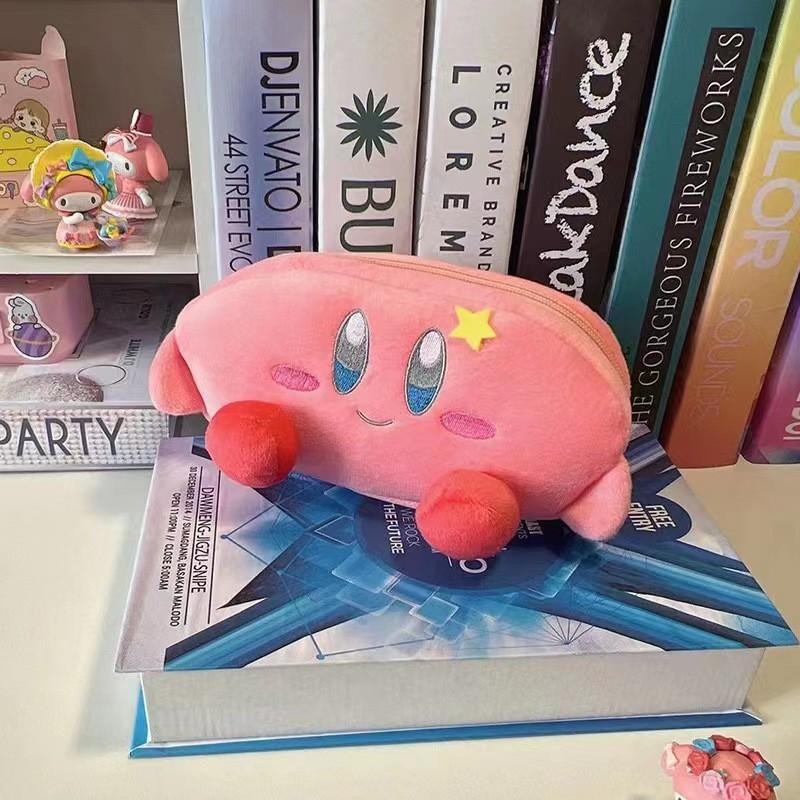 1pc KT cat plush pencil case, high-value cross cute bow cartoon stationery bag, cute large capacity student text