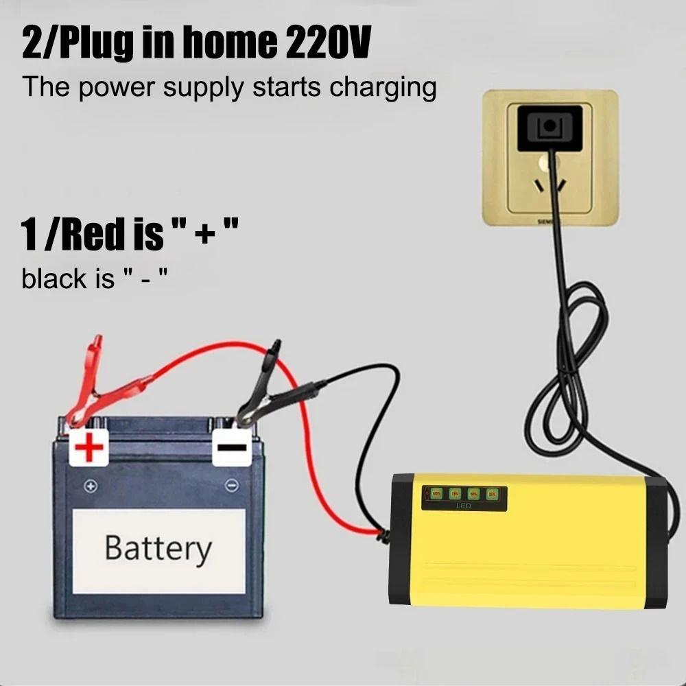 12V 2A Car Battery Charger LED Display Power Adapter Lead Acid Battery Charger  Lead Acid Battery