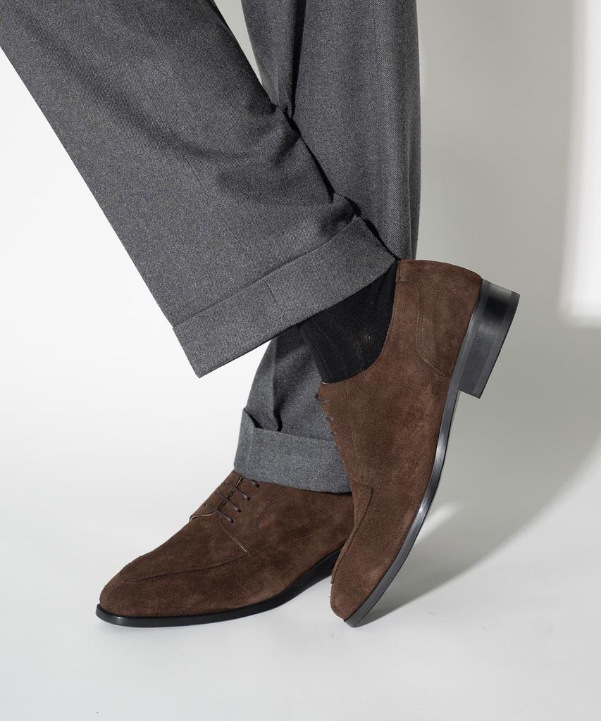 Allclassic Alc1006 Adore Y-Tip Derby Shoes_D.Brown Suede