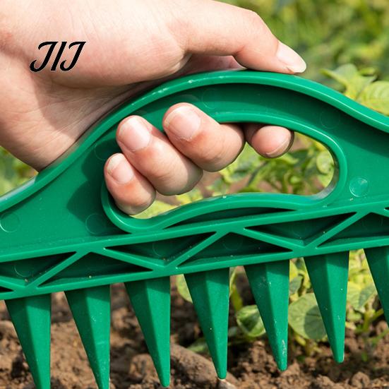 Heavy Duty Soil Hole Digger 12-Hole Row Seeder Tool with Ergonomic Handle for Precision Sowing & Digging, Manual Garden Land Preparation Spacer