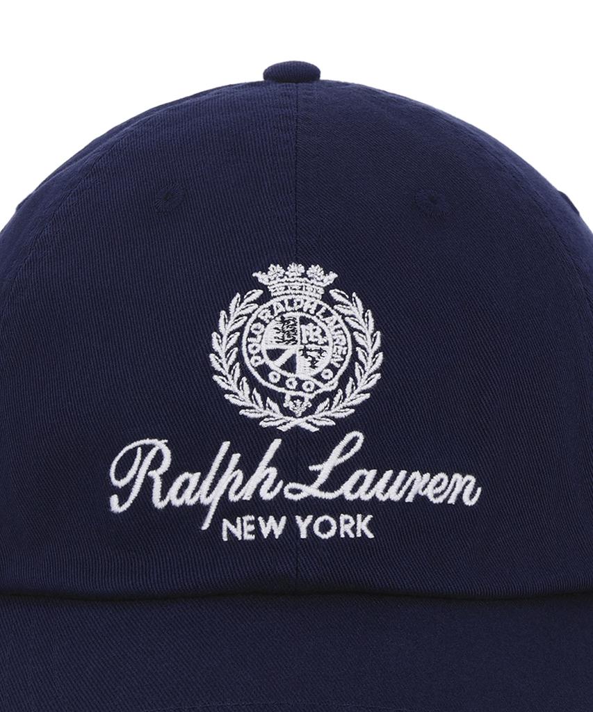Кепка-бейсболка из твила с вышитым гербом POLO RALPH LAUREN - Темно-синяя