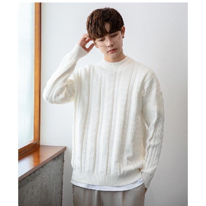 Круглый ворот свитера Мужская мода бренд красивая осень и зима майка новые мужские изящные облегающие топы