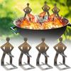 Нержавеющая сталь Форма человека Решетка для жарки сосисок Держатель для шампуров для приготовления на открытом воздухе Аксессуары для барбекю и гриля