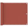 vidaXL Balkon-Sichtschutz Terracotta-Rot 75x600 Cm HDPE