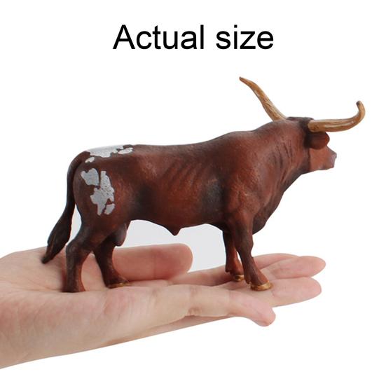 Children Cognitive Education Animal Longhorn Cattle Hand-drawn Cow Model Toy