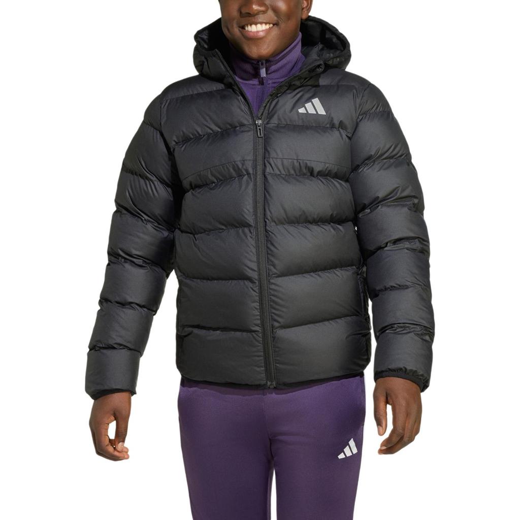 adidas Детские утепленные куртки с капюшоном умеренной теплоты JL7430