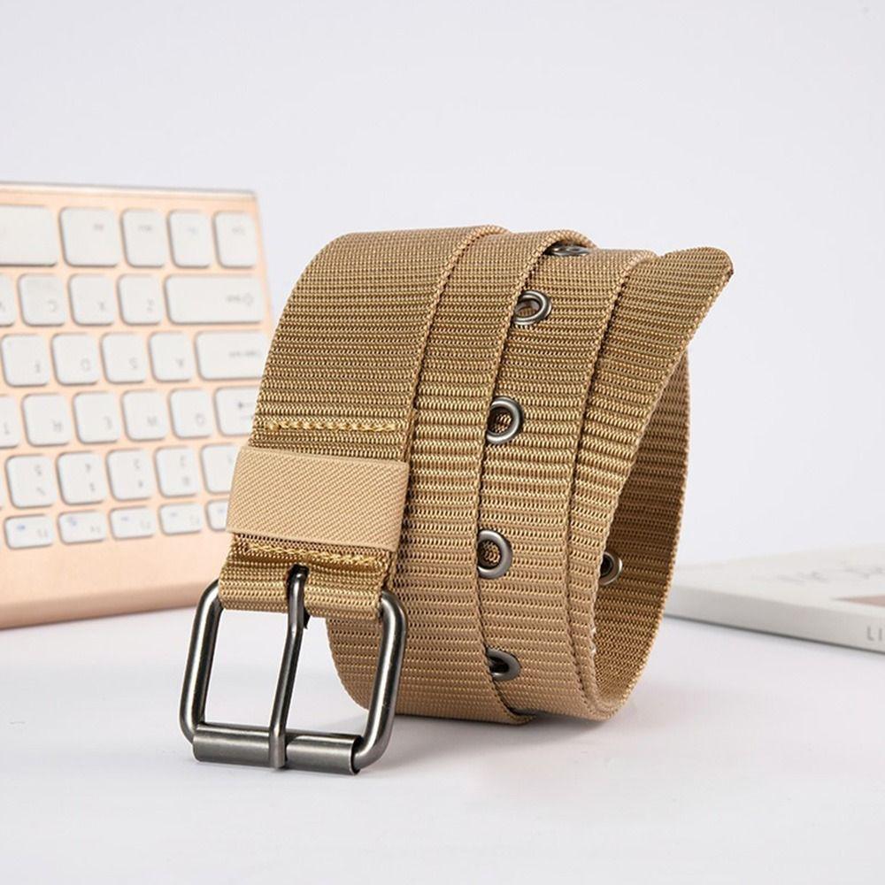 Pants Vintage Ladies Dress Strap Nylon Canvas Braided Belt Weave Waist Band Pin Buckle Waistband