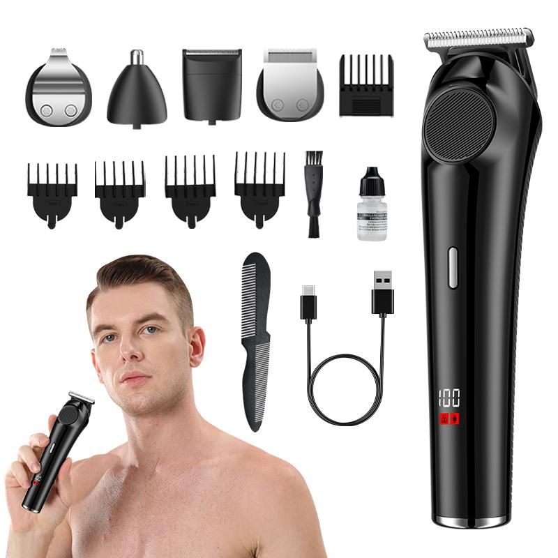 Мужская машинка для стрижки волос 5 в 1 многофункциональная электрическая машинка для стрижки волос в носу бритва бритва набор бритв