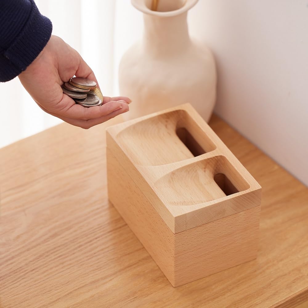 TOSMU Копилка как подношение из натуральной свиньи маленькая Новая первая святыня 7020 коробка, дерево, дерево, стильная, банк, монеты, сдача, новогодний подарок, посещение,