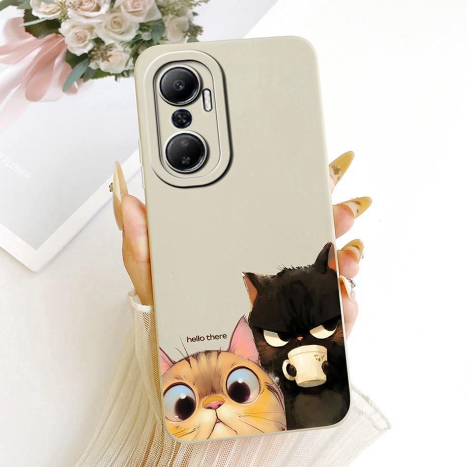 For Infinix Hot 20 20Play Cute Cat Flower Cartoon Phone Case For Infinix Hot 20 Play Hot20 4G Soft Silicone Covers Bumpers