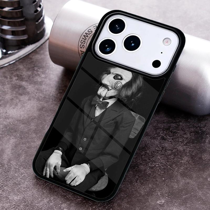 Saw Jigsaw Puppet Phone Case For iPhone 17,16e,15,14,13,12,11,Mini,Pro,MAX soft Silicone Cover