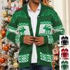 Cozy Up Men's Christmas Cardigans Ugly Xmas Sweaters Reindeer Snowflake Shawl Collar Knitted Cardigan Sweater