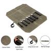 Knife Roll Bag with 7 Slots Large Capacity Easy Carrying Wear Resistant Waterproof Portable Cooking Knife Organizer Storage Pouch