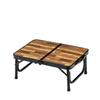 BUNDOK Aluminum Folding Table SS Wood Grain Foldable Top X 45cm 2 Height Adjustable BD-147WB Approx. 60.5