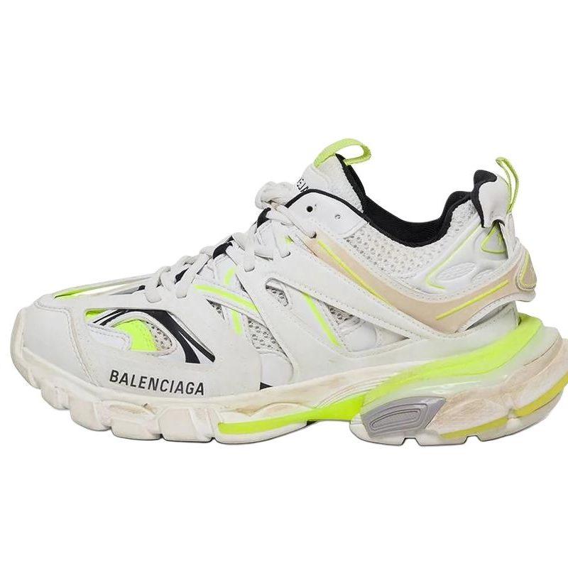 Balenciaga Кроссовки в стиле трек 'Белый Флуо Желтый' Женские 542436W1GC39070
