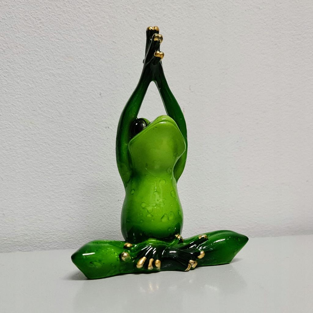 Frog Yoga Figurine 12.5X10X5