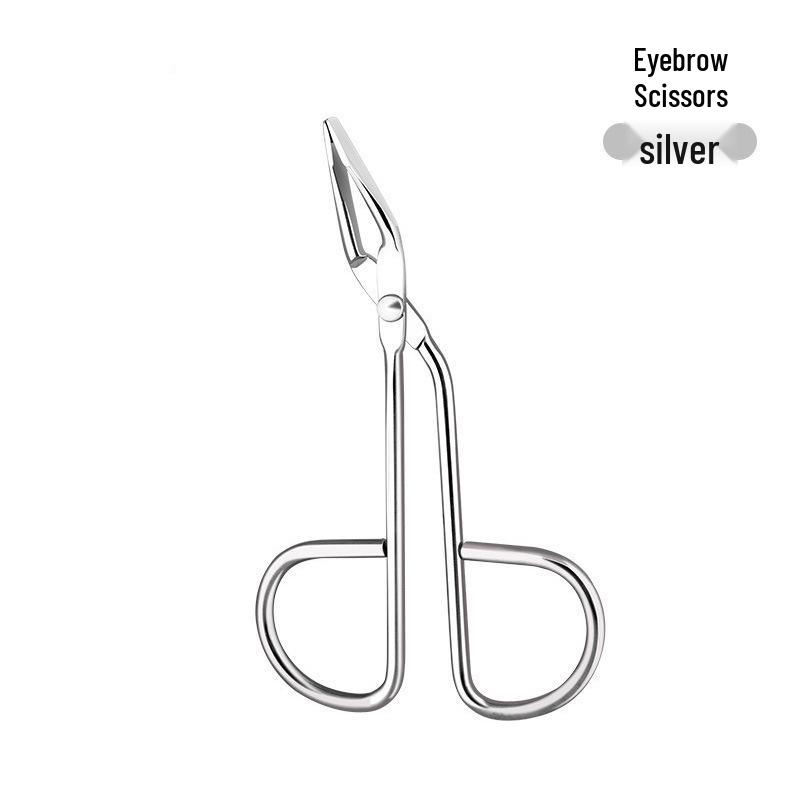 Eyebrow and Nose Hair Grooming Set: Flat and Slanted Tip Tweezers, Plucking Tweezers, Mustache Scissors, and Eyebrow Clips.