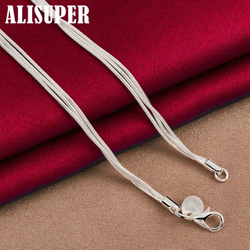 Ювелирные изделия из стерлингового серебра 925 пробы с тремя змеями и цепочкой-бабочкой