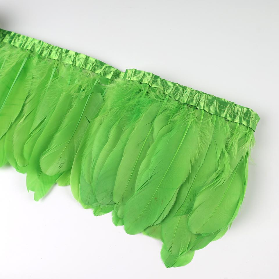 Отделка из гусиных перьев, лента-бахрома, 2 ярда/шт., швейные поделки, плюмаж для платья, юбки, настенное украшение для праздничной одежды