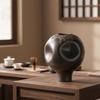 Mottled Sculptural Vase | Speckled, with lustrous Glaze, for Living Room