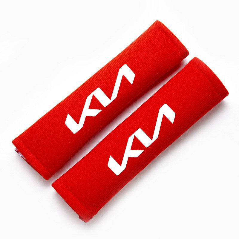 AAOA1 Car Safety Belt Cover Adjustable Shoulder Strap Covers Car Shoulder Protector Pad For Kia Rio 3 4 K2 K3 X-Line Car Accessories