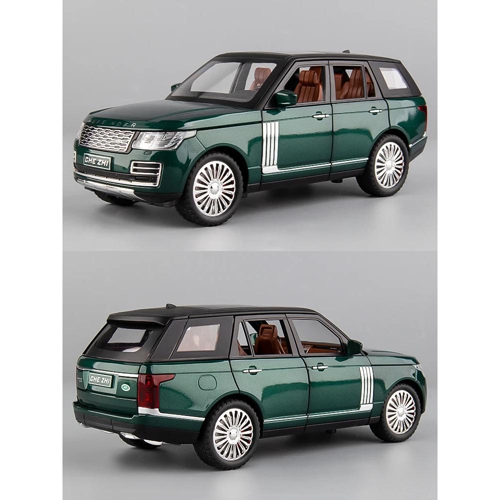 1/24 Land Rover Range Rover Suv Car Model Simulation Sound and Light Pull Back Alloy Car Collection Ornaments Boy Toy Car Gifts
