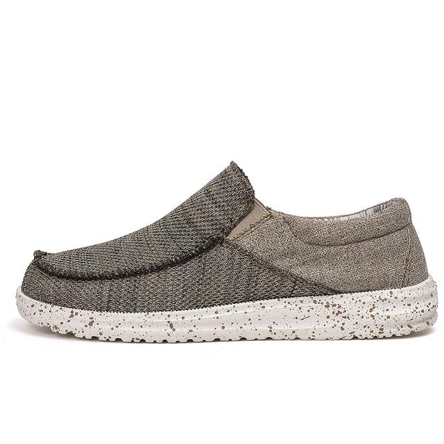Мужская повседневная обувь Модная джинсовая парусиновая обувь Дышащая мужская обувь для ходьбы на плоской подошве Уличная обувь больших размеров Легкая мужская обувь Лоферы