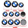 7Pcs For BMW M E30 F06 X5G05 G80 X3F25 E61 F16 G15 X5F25 F10 E71 Steering Wheel Sticker, Wheel Center Caps, Front & Rear Emblems