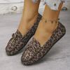 Fashion Femininas Women Fashion Round Toe Leopard Spring & Summer Anti Skid Flat Loafers Lady Casual