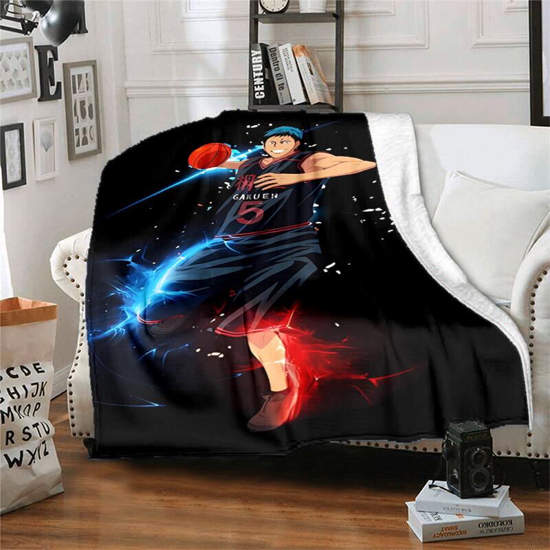 1pc Blanket Kuroko's Basketball3 Print Design, Lightweight Blanket for Sofa, Bed- Soft &Warm, Gift for All Seasons like Christmas, Halloween