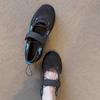 Cowhide Version~ French Retro Style Velcro Sports Mary Jane Shoes Women's New Casual Ballet Sports Sandals