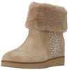 Ru Fashion Boots Hotfix Faux Fur Short Boots Beige Suede [Lanvin Bleu]