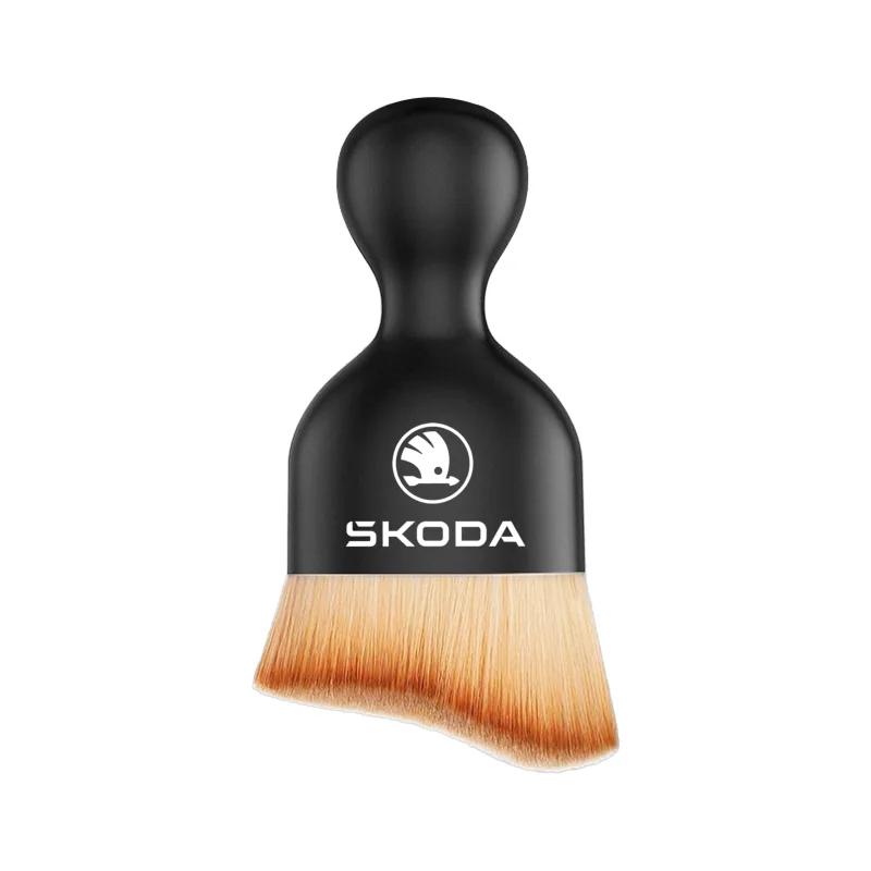 BWI5 Car Interior Cleaning Brush Center Console Air Conditioning Outlet Cleaning Brush for Skoda Fabia Kamiq Kodiaq Karoq Octavia