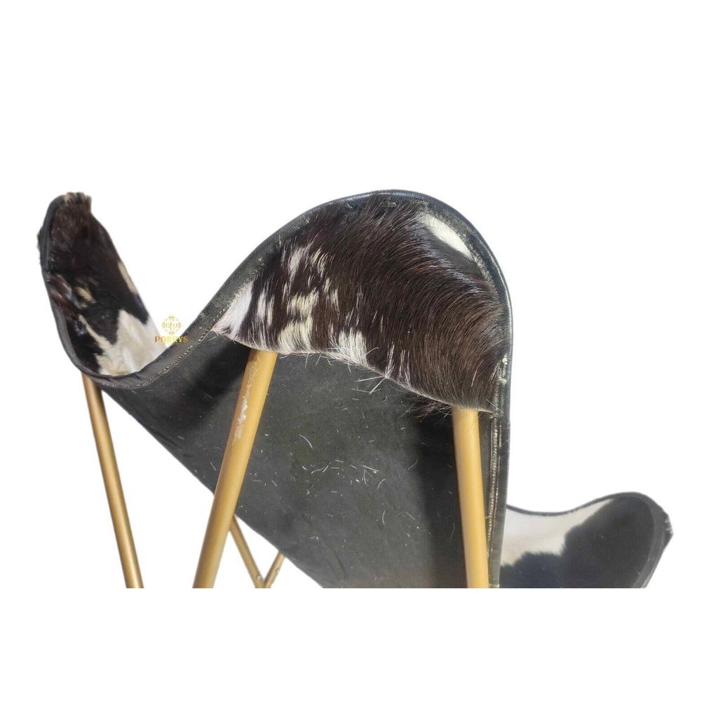 Стул-бабочка-стул для дома и гостиной – кожаное кресло из козьей шерсти