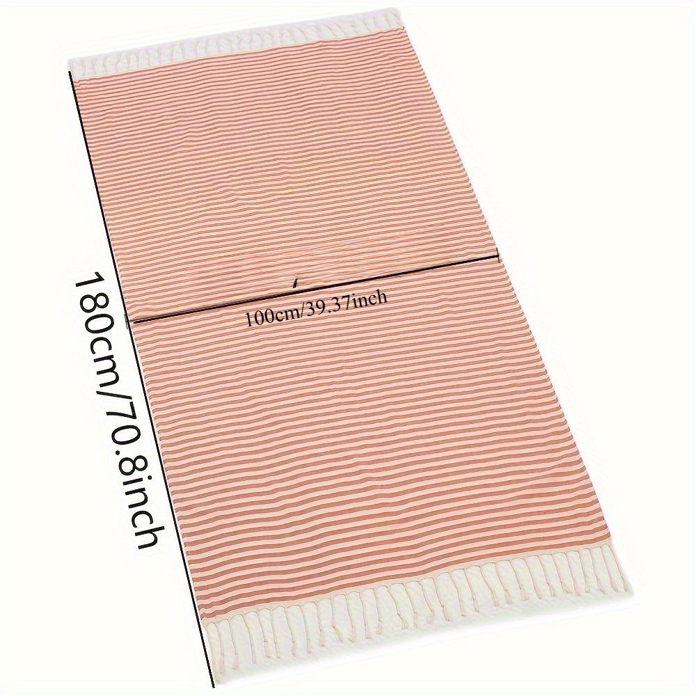 1 шт. Очень большой турецкий пляжный полотенце - в полоску, легкое и быстросохнущее для бассейна, плавания, путешествий и кемпинга, высокая стойкость цвета