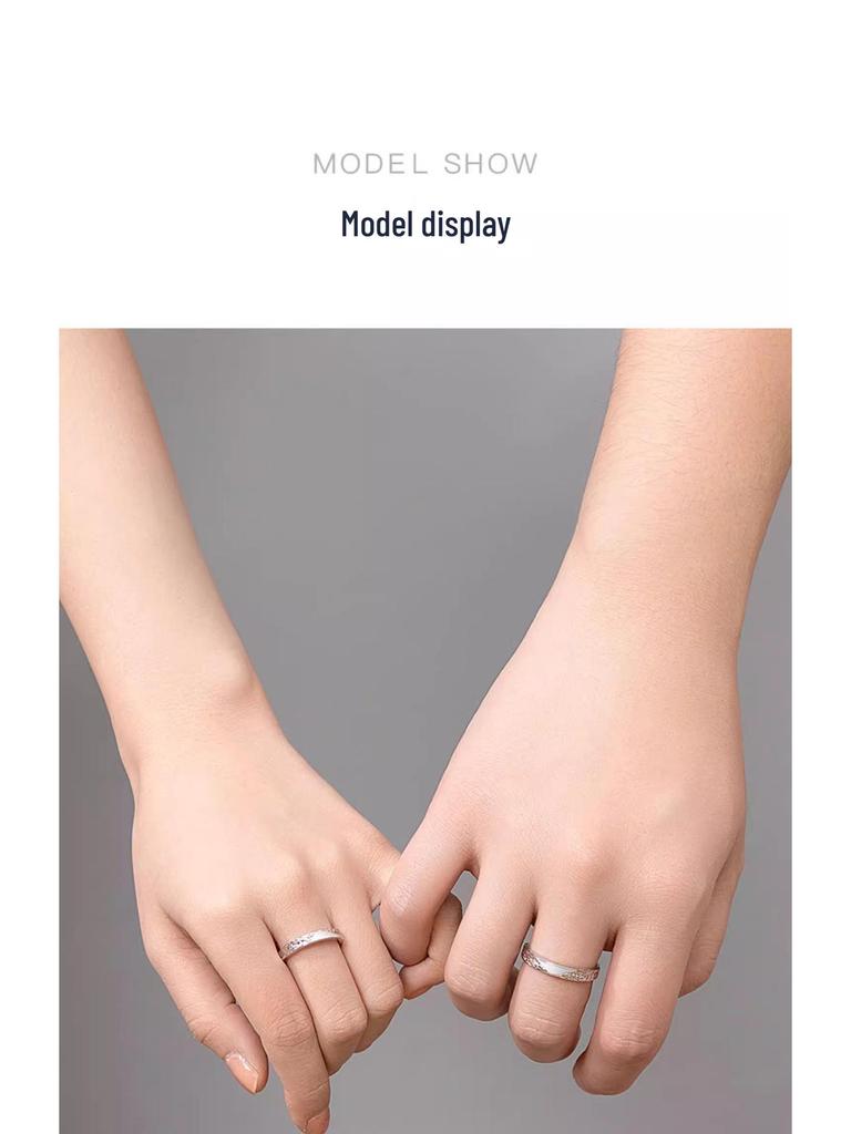 Парные кольца-обещания из стерлингового серебра 999 пробы: Уникальный дизайн памятный подарок для мужчин и женщин