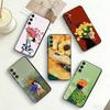 G-Girl Среди Цветов Чехол Для Телефона Для Samsung Galaxy A73,A72,A71,A70,A53,A52,A51,Другие Мягкий Черный Чехол