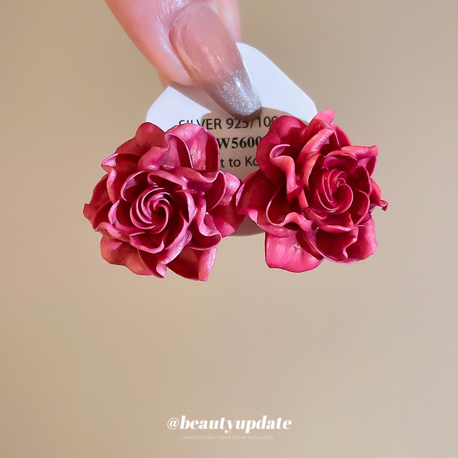 Высококачественные трехмерные цветочные серьги из смолы - Элегантные, Универсальные, Модные