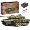 MOULD KING 20020 Высокотехнологичный танк MOC Leopard 2, игрушечный военный транспорт, набор строительных блоков, дистанционное управление, электрическое здание 8+
