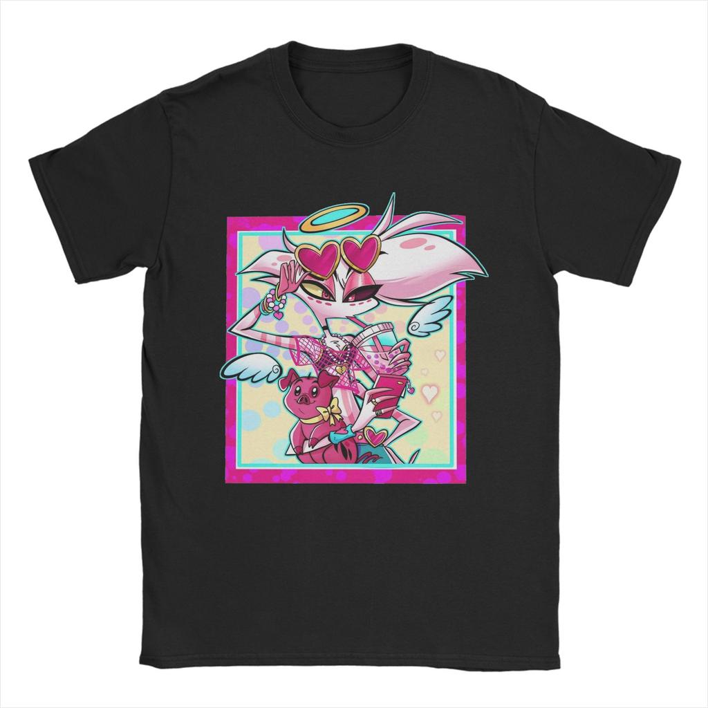 Футболка Hazbins Hotels Huskerdust на День святого Валентина Мужская Женская Юмористическая 100% Хлопковая Футболка с Круглым Вырезом и Коротким Рукавом Оригинальные Топы