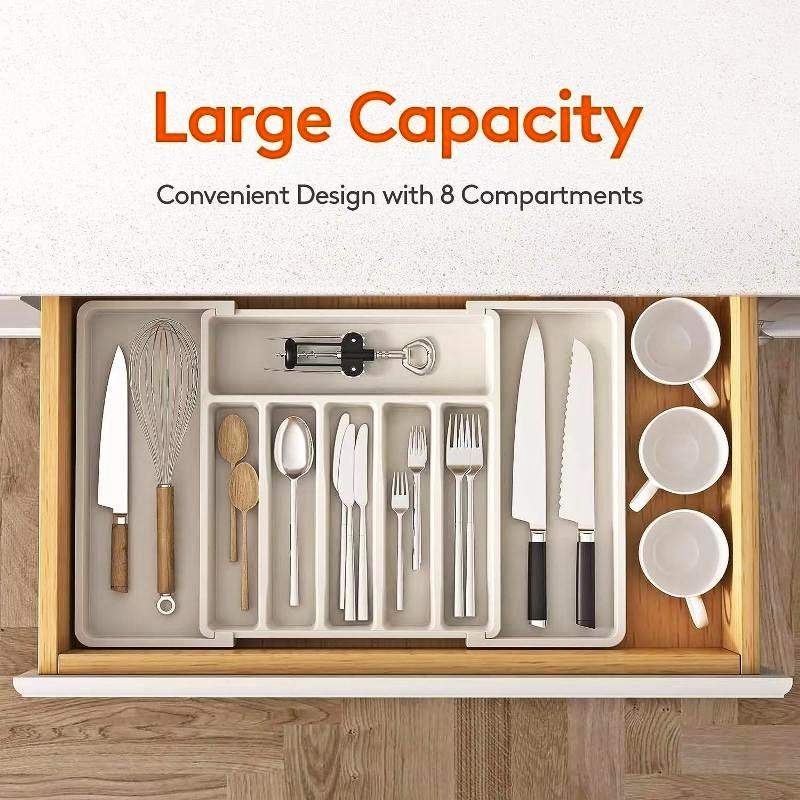 Кухонная мебель для хранения Расширяемый стол Контейнер для хранения посуды для домашнего использования Кухонный контейнер для хранения Органайзер для кладовой