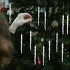Transparent Acrylic Snowflakes Shatterproof Icicle Pendants Ice Strip Xmas Tree Ornaments  New Year