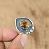 Mothers Day Sale Tiger's Eye Gemstone 925 Sterling Silver Sister Ring Jewelry