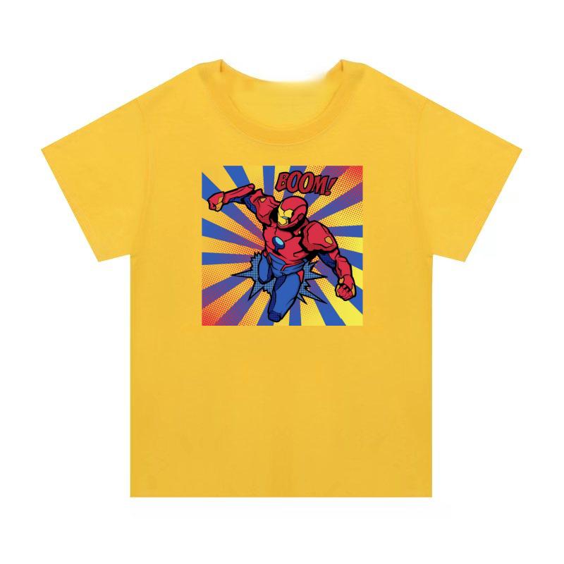 Adult and Children Childhood Hero Dream Four Major Heroes QVersion Cotton Printed Daily Wear TShirt