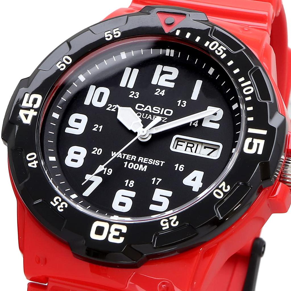Casio Стандартные кварцевые часы MRW-200H-4BV / -200HC-4BV Мужские глянцевые оранжевые и черные / черные и оранжевые Зарубежная модель [Параллельный импорт]