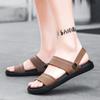 Summer popular men's new one-word slippers premium casual soft bottom thick bottom non-slip beach casual sandals