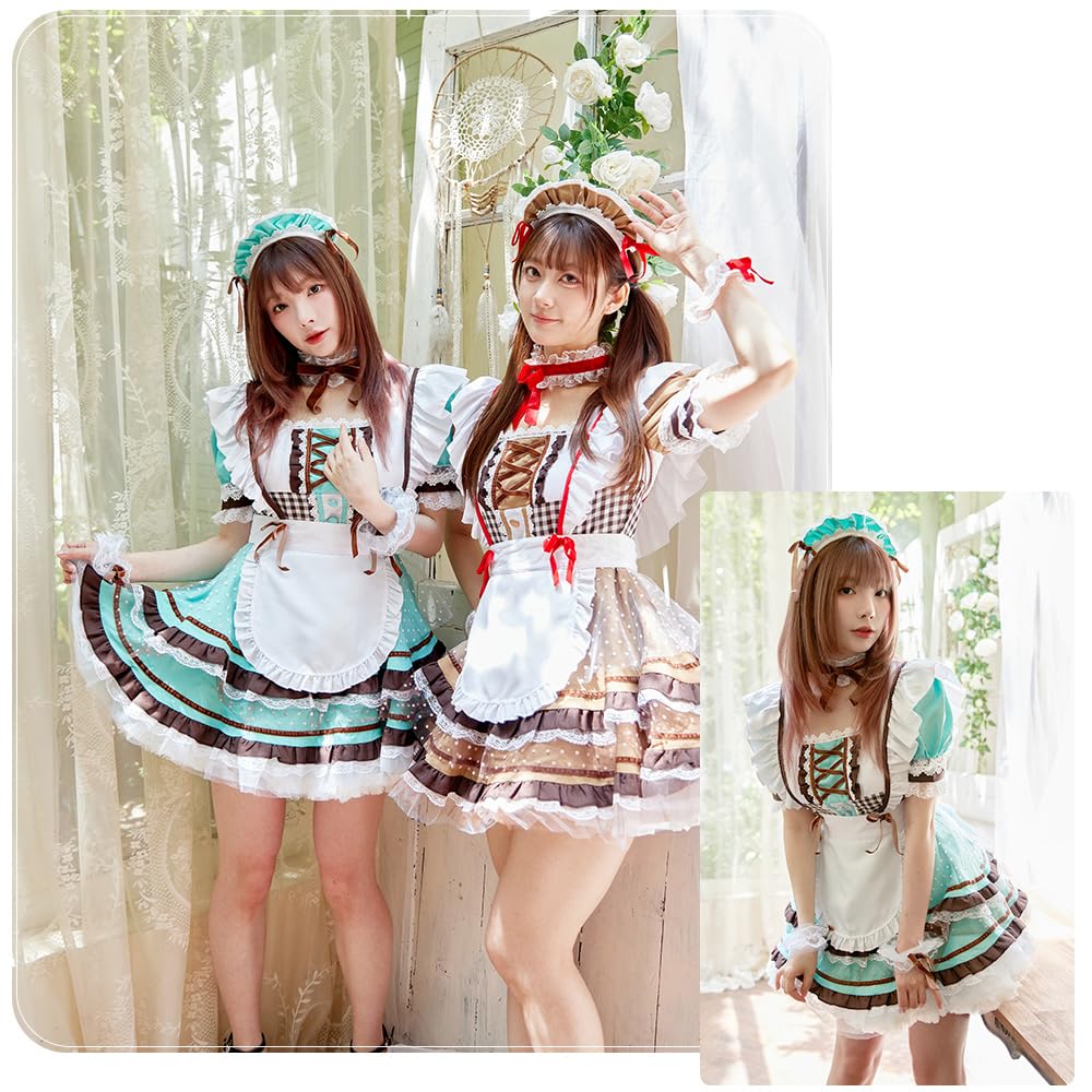 Костюм горничной для косплея на Хэллоуин от Brightlara, Лолита Розовый, Женский, cos069-PK-M